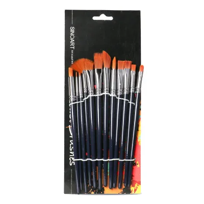SINOART OEM Supplier High Quality Artist Synthetic Wood Nylon Brush for Students