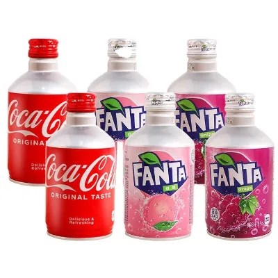 Wholesale Japan Drink 300ml Grape White Peach Flavored Carbonated Soft Drink Sparkling Soda