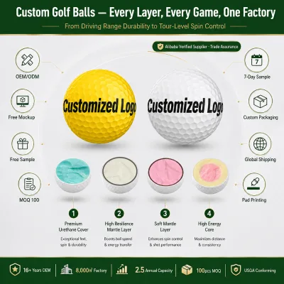 Golf Balls 4 Piece Polyurethane Low Driver Spin High Greenside Control Custom Logo Printing ODM Golf Balls for Tournament Play