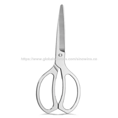 Factory multifunctional high quality full stainless steel kitchen scissors with ergonomic smooth handle for kitchen use