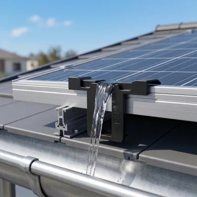 Stainless Steel Solar Panel Roof Mounting Bracket with Self-Cleaning Drainage System for Photovoltaic Module Installation