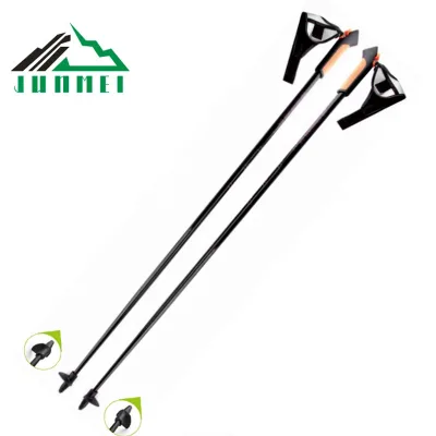 custom OEM wholesale 135 (cm) alpine ski pole cork grip  Aluminium alloy 7075 Material outdoor skating ultralighe ski pole