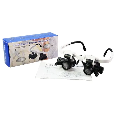 8X 15X 23X High Quality Hands Free Magnifying Glass with LED Light Binocular Loupe Magnifying Glass Reading