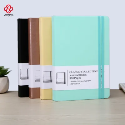 A5 Business Office Notepad Double Strap Notebook with Thickened 360 Pages Creative Simple Leather Diary Book