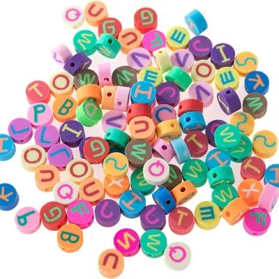 10mm Mixed Color Z Letter Ceramic Sheet DIY Jewelry Making Phone Chain Necklace Earrings Loose Beads Third Party Certified