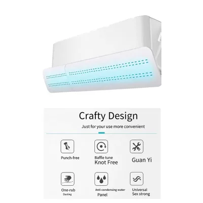 Advanced Wall-Mounted Air Conditioner Wind Deflector with Telescopic Width Adjustment for Customizable Airflow