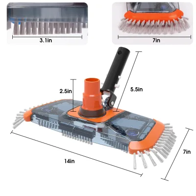 High Quality Metal Rectangular Flexible Pool Vacuum Head Weighted Design for Effortless Deep Cleaning All Surfaces Pools