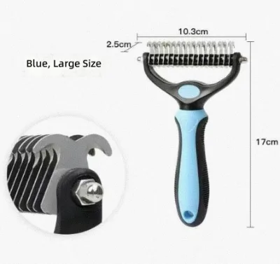 Cross-border Plastic Pet Deshedding Tool Cat Hair Comb Pin Brush Detangling Slicker Brush Grooming Comb Feline Four Seasons