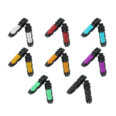 CQHZJ Motorcycle Off-road Vehicle Electric Accessories Modified Pedal Aluminum Alloy Color Rear Foot Pedal