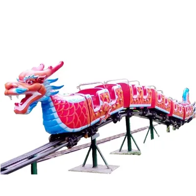 Roller coaster Amusement Park Outdoor Playground Kiddie Ride Sliding Dragon Roller coaster for Sale