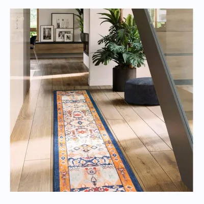 Machine  Washable Runner Rugs Thin Vintage Distressed Accent Throw Stair Carpet Runners for Long Hallway Runners Entryway Rug