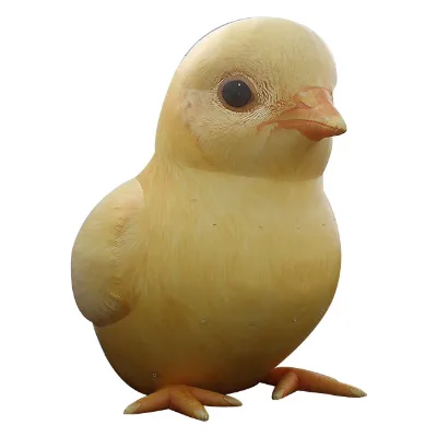 Realistic Yellow Chick Inflatable Model Full Texture Print Baby Chicken Inflatable Helium Balloon Farm Animal Mascot Float
