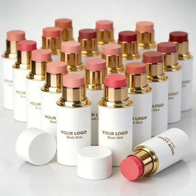 OEM ODM Low MOQ Cream Blush Stick Bulk Wholesale Lightweight Smooth Blendable Long Wear Face Makeup Blusher Custom Logo