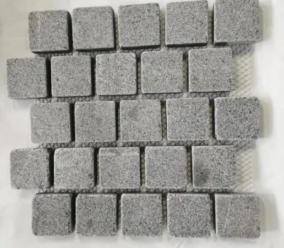 Granite Paving Stone or Curbstone with Mesh on Back Durable Outdoor Modern Design 1 Year Warranty