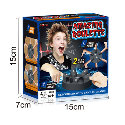 Lucky Finger Electric Shock Roulette Machine Amazing Game of Chance Electric Finger Lie Detector Shock Roulette Party Game