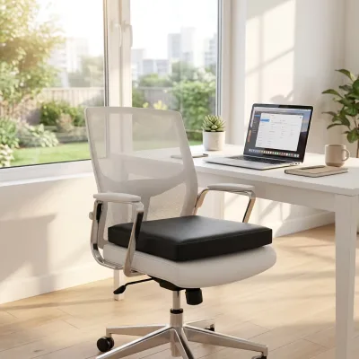 Modern Custom Made Polyester Fabric Chair with Black Seat and Quilted Seat Cushions Waterproof & Removable Washable