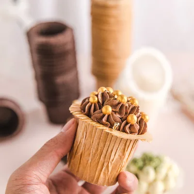 Disposable Baking Cup Cake Baking Resistant High Temperature Greaseproof Paper Cup Baking High Temperature Resistant Muffin Cake