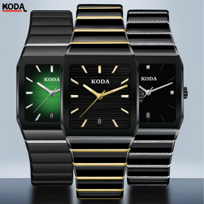Fashion Style Black Men Watch Business WristWatches Ceramic Strap Luxury Black Ceramic Watch for Men