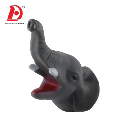 HUADA 2023 Child Character Role Play Game Baby Small Plastic Elephant Finger Puppet Animal Toy
