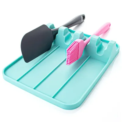 Factory Custom Cooking Kitchen Tools Silicone Spoon Rests Easy to Clean and Heat Resistant for Portable Use