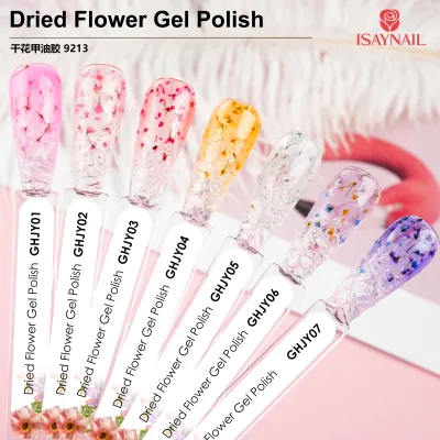 Nail Gel Manufacturers Colorful Dried Flower Design for DIY Nail Art Design Glitter Gel Polish