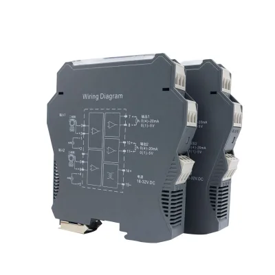 2-Channel Industrial Automation Signal Isolator 4-20mA 0-5V Input Output DIN Rail Mount Isolation Module 18-32VDC Power Supply