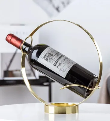 Stainless Steel Contemporary Eco-Friendly Floating Wine Bottle Holder Display Storage Stand