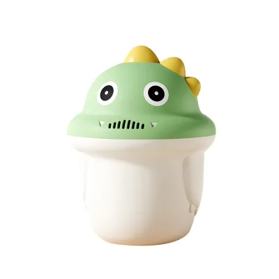 Baby Shampoo Rinse Cup with 8-Hole Shower Design Cute Dinosaur Shape 600ml PP Kids Hair Washing Cup