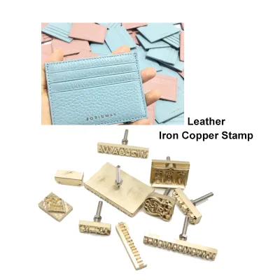 Custom CNC Laser Engraving Iron Cake Branding Bamboo Leather Stamp Copper Mould Wood Burn logo Iron Brass Stamp