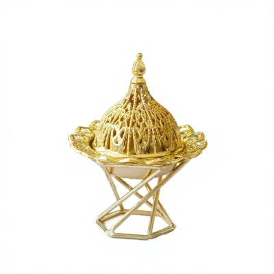 Senyue Middle Eastern Arab Golden Metal Religious Rose Scented Eco-Friendly Tibetan Incense Potpourri Mini Aroma Diffuser