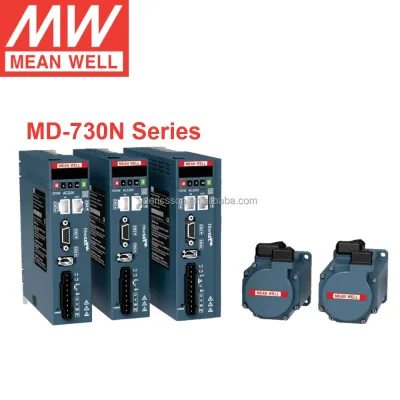 MEAN WELL Bus-Type Servo Drive System MD-730NS-020/040/075 200W/400W/750W EtherCAT Bus Support CE Certified Compact Design Servo