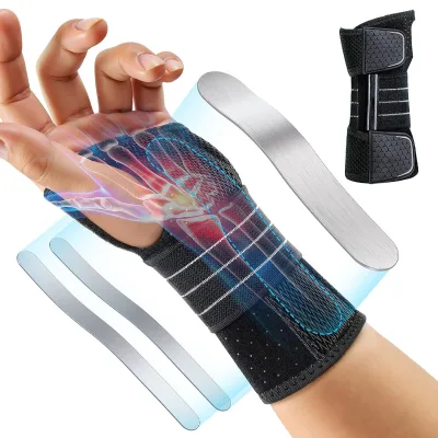 Adult Wrist Sprain Recovery Splint Stabilizing Brace with Wrap-Around Compression Adjustable Support