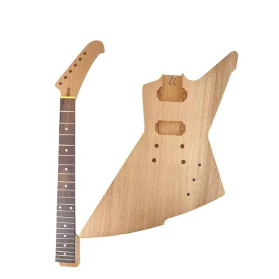 Guitar Accessories Custom-Built Mahogany Electric Guitar Body Neck Kit Raw Unfinished Semi-Product Hengshui Carton Packaging
