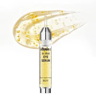 OEM Beauty Eye Care Pore Shrinking Anti-Aging Fine Lines Reduction Smoothing Brightening IREV Vitamin C Oil-Bead Eye Serum
