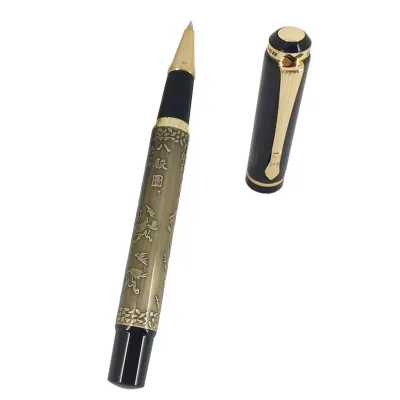 ACMECN Classic Hi-Tech Embossing Horse Design Brass Liquid Roller Pen