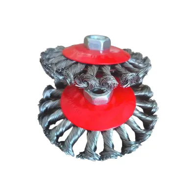 Diphson M14 125mm High Hardness Twist Knot Wire Wheel Brush for Angle Grinder Flat Wire Brush