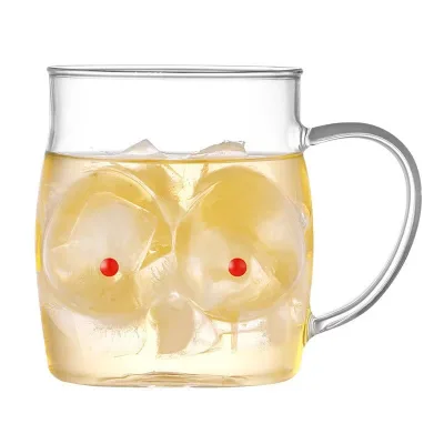 Heat Resistant Glass Coffee Cup with Chest Shape Butt Shape Juice Milk Tea Cups
