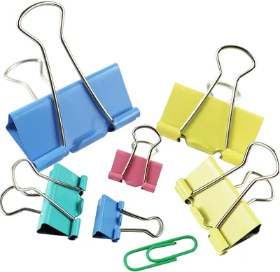 Jumbo Colorful Electro-plating Binder Clips, 60mm Big Clips for Office Supplies Home School and Business