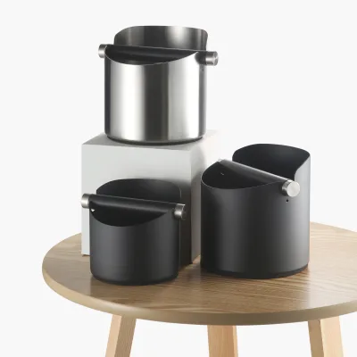 Stainless Steel Coffee Knock Box Espresso Accessories for Coffee Grounds Large Small Size Custom Logo Wholesale Manufacturer