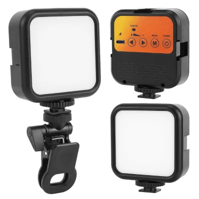 Portable LED Video Lights for YouTube & Tiktok 1200mAh Recaricabile Mini LED Camera Panel Lamp Plastic Photo Video Lighting