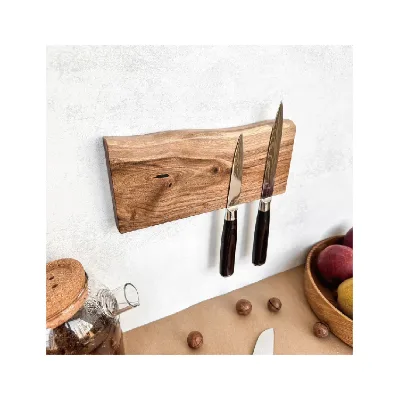 Magnetic Kitchen Tools Holder Wooden Wall Rack for Kitchen Organization and Space Saving