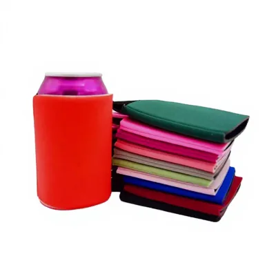 Bottom-sealed Leather Zip-Up Insulated Sleeve for Cola and Beer Modern Minimalist Design