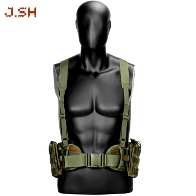 JSH Tactical Equipment Comfortable 1000D Polyester Patrol Belt Load-Bearing Battle Belt with Harness Pack Tactical Gear Preorder