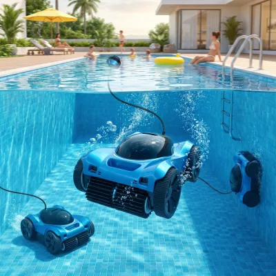 Robotic Pool Cleaner Wifi Connectivity Clear View Crystal Clear Water Eco-Friendly Sustainable Operation Pool Vacuum Cleaner