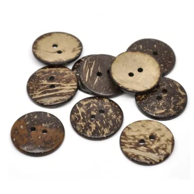 24L Natural Clothing Buttons Garments Bags Shoes Accessories 2 Hole Coconut Shell Buttons