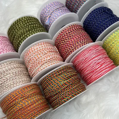 100 Yards 2mm Braided Tassel Thread 4-Strand Braided Cotton Cord for Jewelry String Bracelet Jewelry Findings & Components