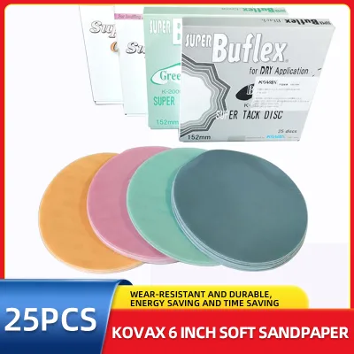 6 Inch 152mm Soft Flexible Dry Sanding Disc Hook and Loop Fine Polishing Sandpaper for Automotive Paint Finishing,