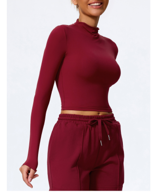 New Style Long-sleeved Sports Yoga Top for Gym Workouts, Pilates Activities, Breathable Top