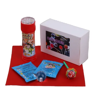 Bubbles Turn Into Iollipops Magic Tricks Props Suit Funny Stage Toys for Street Gimmick