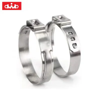 Dwb High Quality 304 Stainless Steel Throat Single Ear Endless Hoop Tube Pipe Clamp Transmission Shaft Automotive Tubes Clips